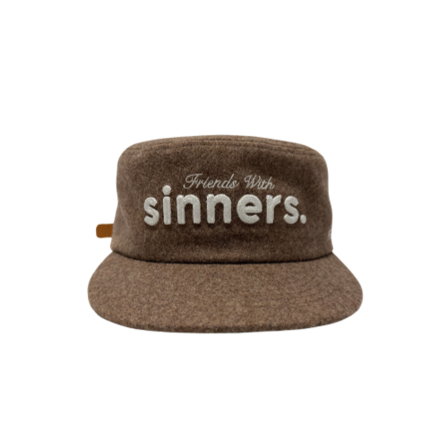 BROWN PILLBOX CAP